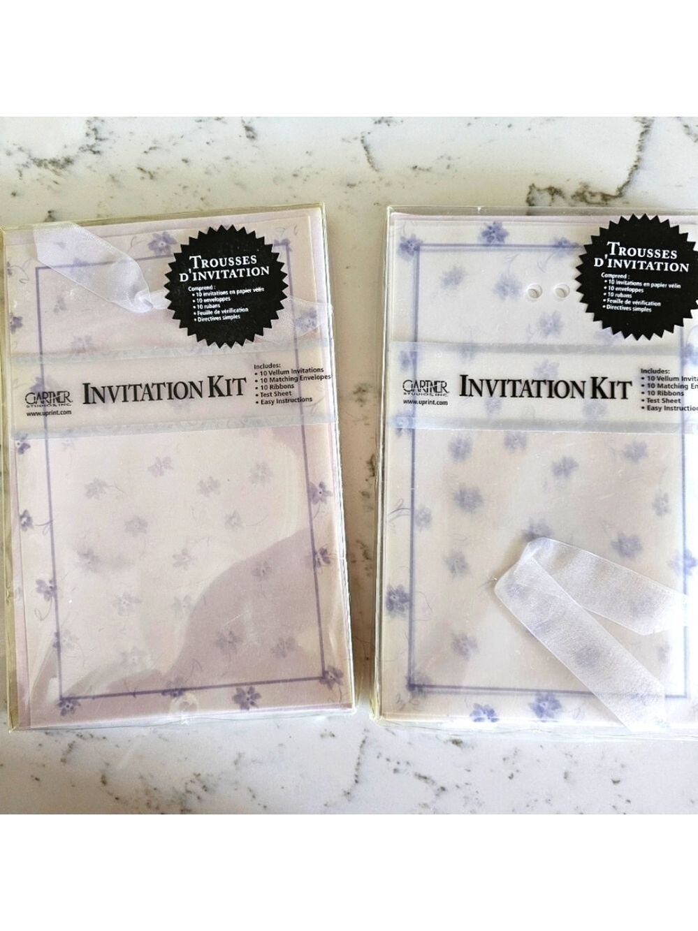 💥4 for $25💥 Vellum Invitation kits - set of 2